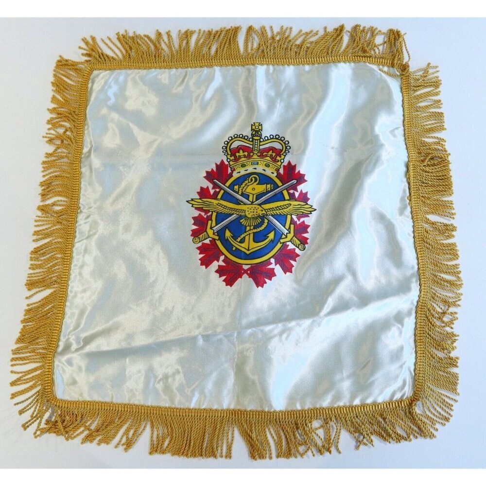 Vintage Coat of Arms Wartime Ear Pillow Cover Satin 1940's WWII